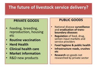 A new approach to livestock service delivery