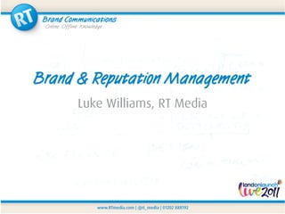 LiveTech'11 - Social Media for Events, Brand & Reputation Risk ...
