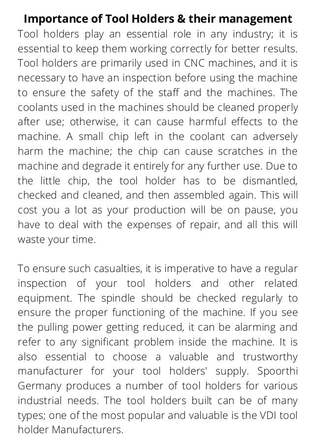 VDI Tool Holder Manufacturers VDI Tool Holders