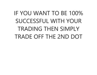 IF YOU WANT TO BE 100%
SUCCESSFUL WITH YOUR
TRADING THEN SIMPLY
TRADE OFF THE 2ND DOT
 