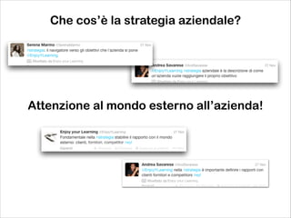 Che cos’è la strategia aziendale?

Attenzione al mondo esterno all’azienda!

 