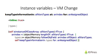 Instance variables – VM Change
 