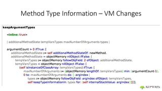 Method Type Information – VM Changes
 