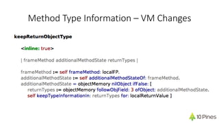 Method Type Information – VM Changes
 