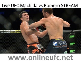 Live UFC Machida vs Romero STREAM
www.onlineufc.net
 