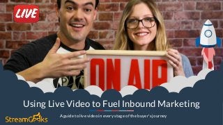 .
Using Live Video to Fuel Inbound Marketing
A guide to live video in every stage of the buyer's journey
 