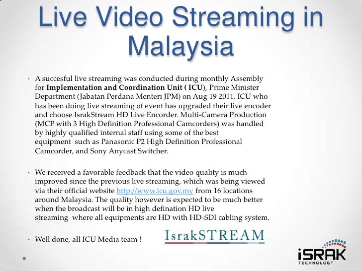 Live Video Streaming Malaysia At Icu Prime Minister Department