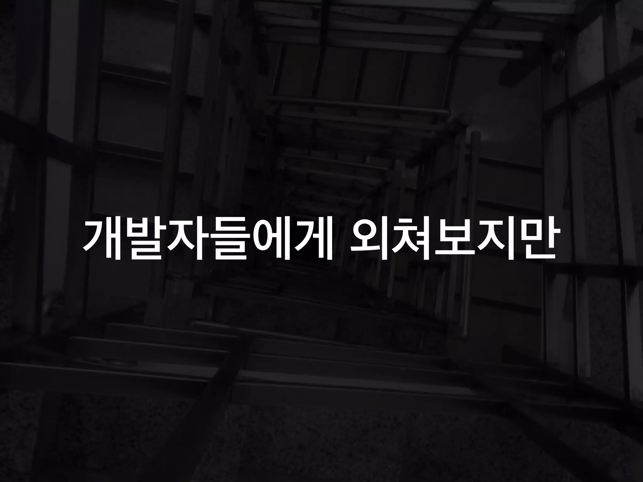 개발자들에게 외쳐보지만
 