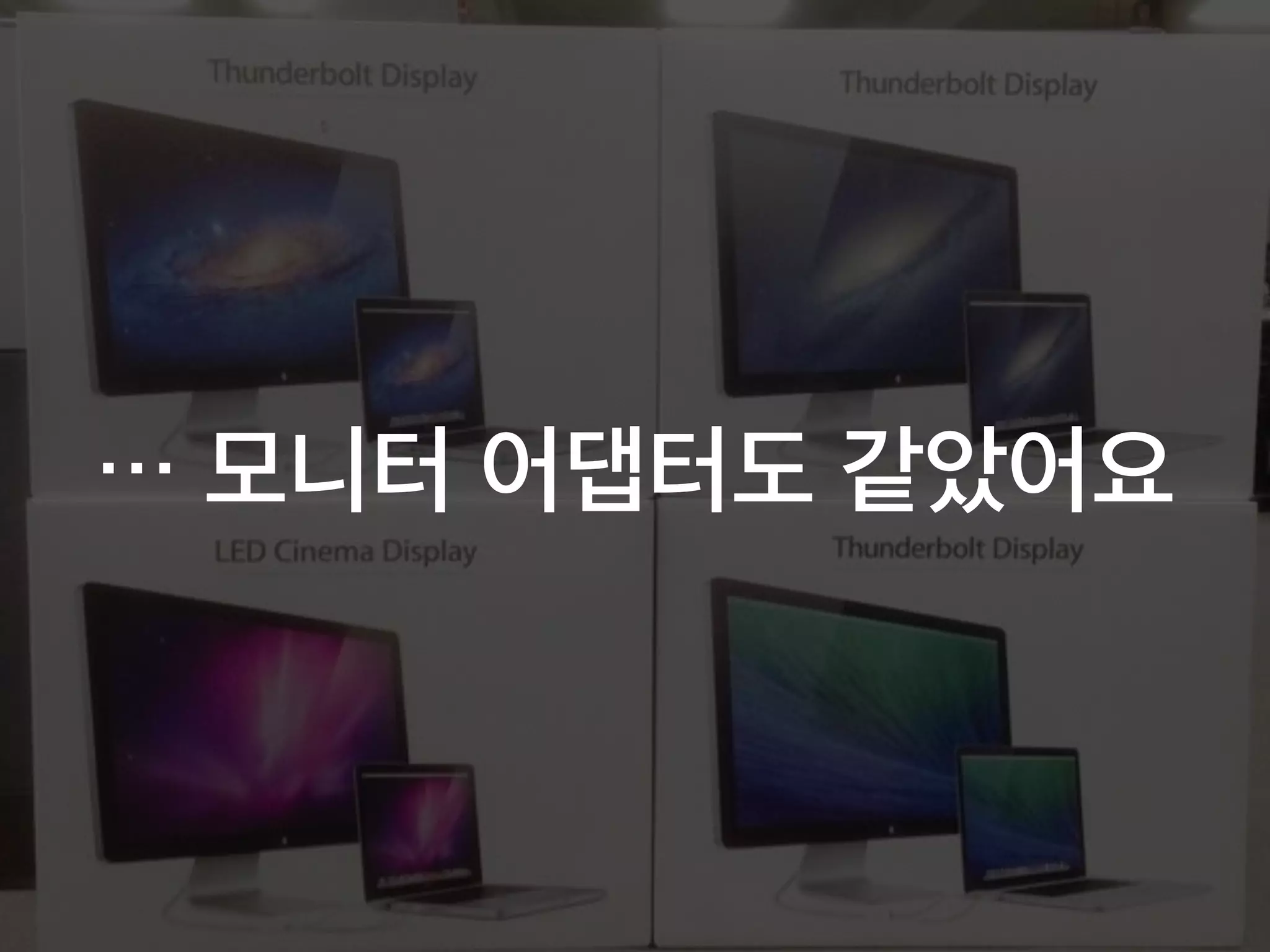 … 모니터 어댑터도 같았어요
 