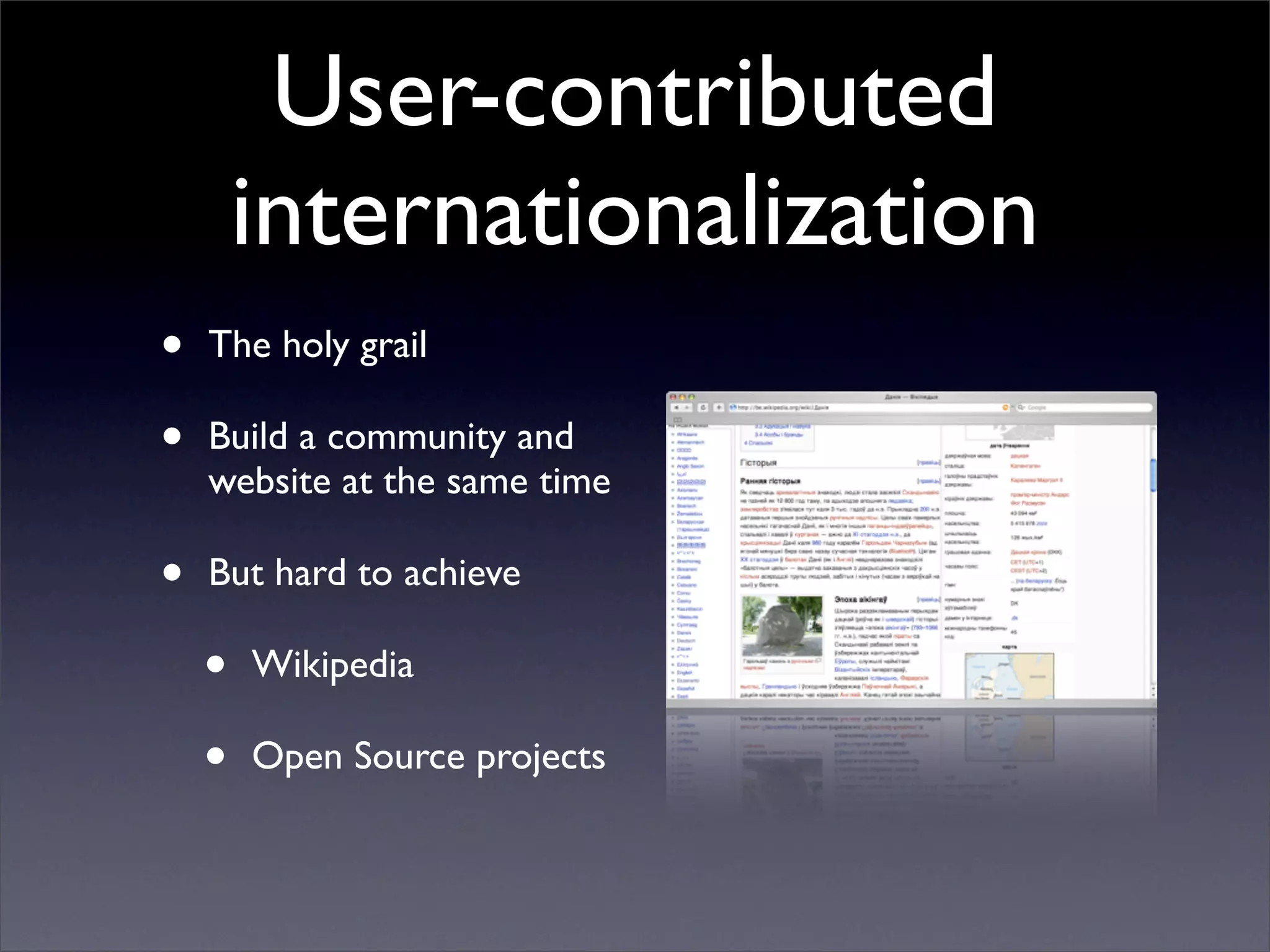 Living in a Multi-lingual World: Internationalization in Web and Desktop Applications