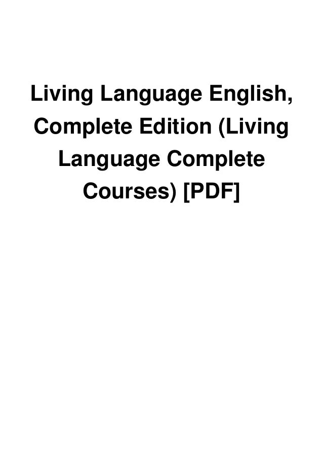 Living Language English, Complete Edition (Living Language Complete