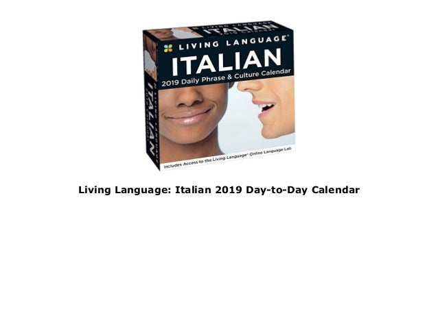 Living Language Italian 2025 Day To Day Calendar