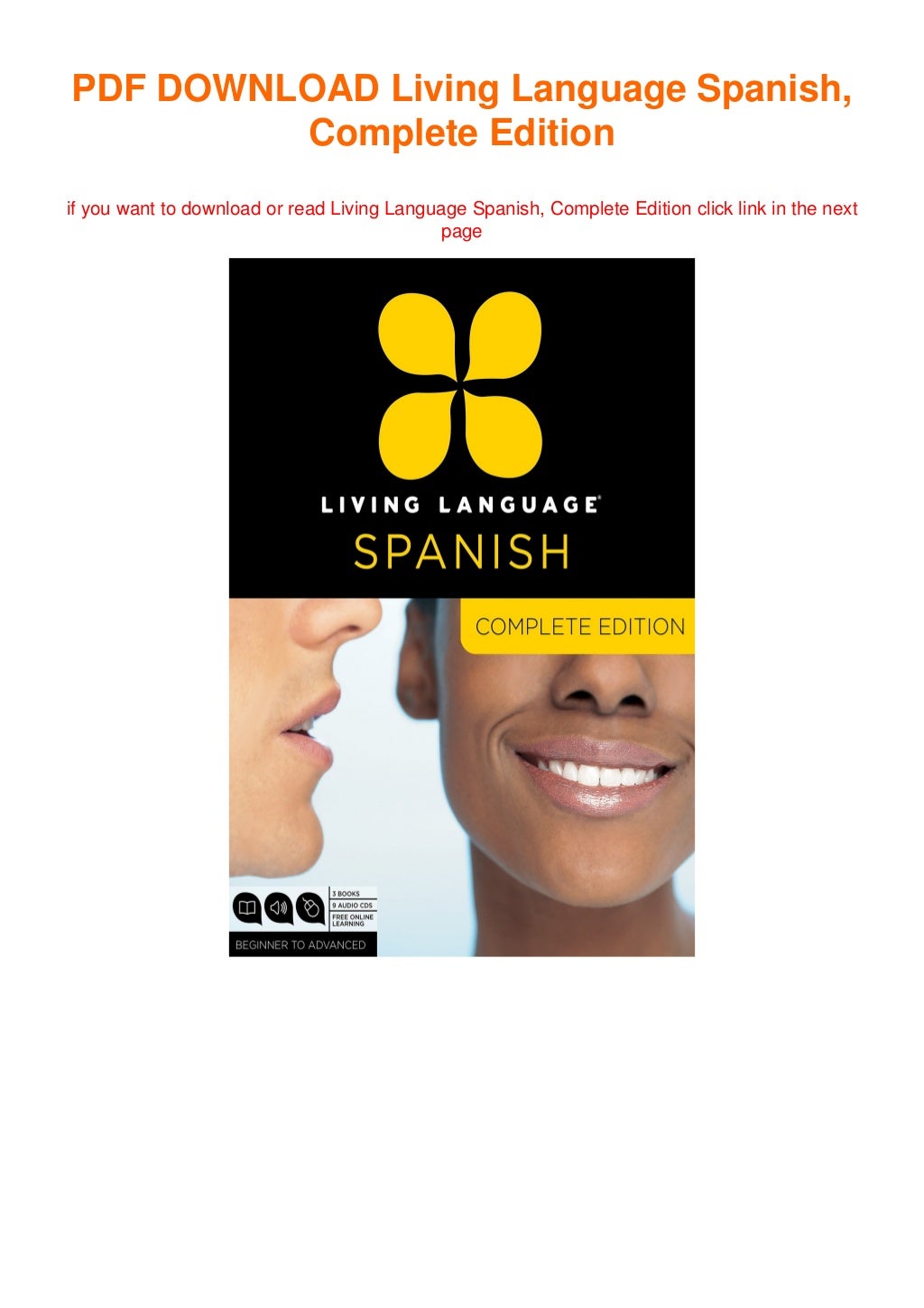 Living Language Spanish, Complete Edition
