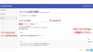 10 
FrontNote 
ラベルがつく 
ファイルごとに 
ページが作られる 
モダンブラウザなら 
一括選択してコピー 
 