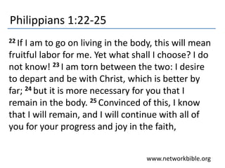 Living A Life Worthy Of The Gospel