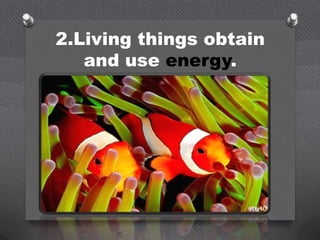2.Living things obtain
   and use energy.
 