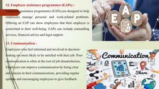 Work Programmes Involved Comprehensive Overview of Working and Living Conditions at Work | PPTX