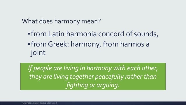 What Does It Mean To Harmonize With Someone Living in harmony with the earth