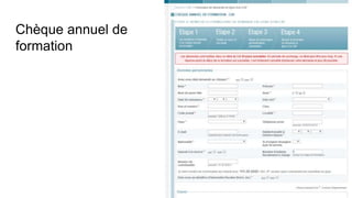 Chèque annuel de
formation
 
