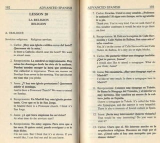 Living language advanced spanish coursebook