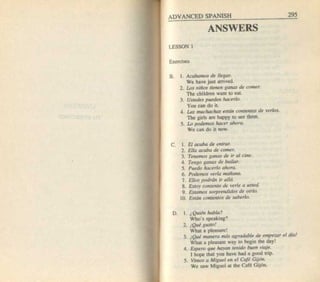 Living language advanced spanish coursebook