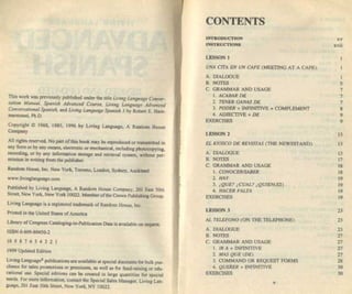 Living language advanced spanish coursebook