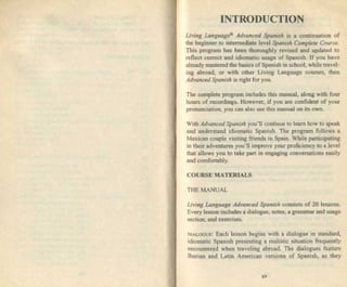 Living language advanced spanish coursebook