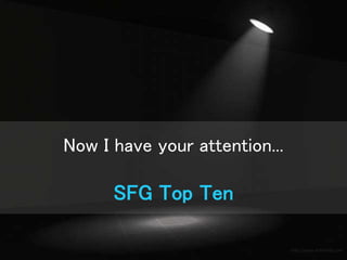 http://www.etftrends.com
Now I have your attention...
SFG Top Ten
 