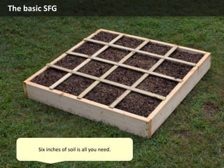 The basic SFG
Six inches of soil is all you need.
 