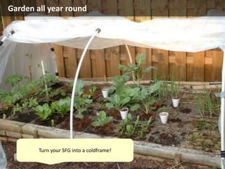 Garden all year round
Turn your SFG into a coldframe!
 