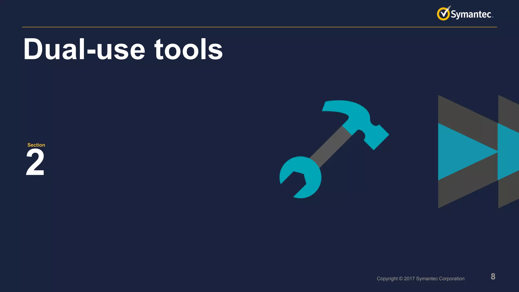 8Copyright © 2017 Symantec Corporation
Section
Dual-use tools
2
 