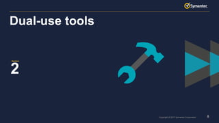 8Copyright © 2017 Symantec Corporation
Section
Dual-use tools
2
 