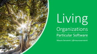 Living
Organizations
Particular Software
Mauro Servienti |@mauroservienti
 
