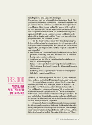133.000
   ANZAHL DER
SCHUTZGEBIETE
  IM JAHR 2009
 