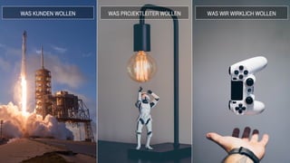 WAS KUNDEN WOLLEN WAS PROJEKTLEITER WOLLEN WAS WIR WIRKLICH WOLLEN
 