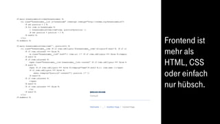 Frontend ist
mehr als
HTML, CSS
oder einfach
nur hübsch.
 
