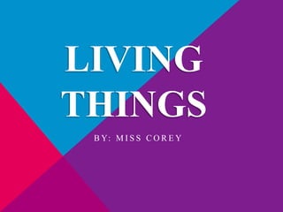 Living Things  By: Miss Corey 