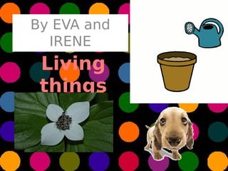 Living
things
By EVA and
IRENE
 