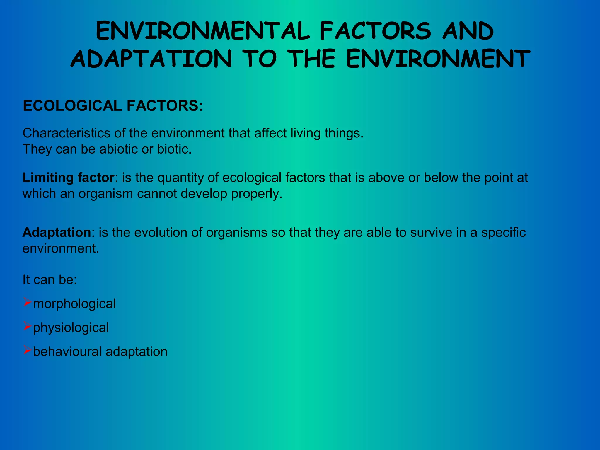 Living things in their environment | PPT
