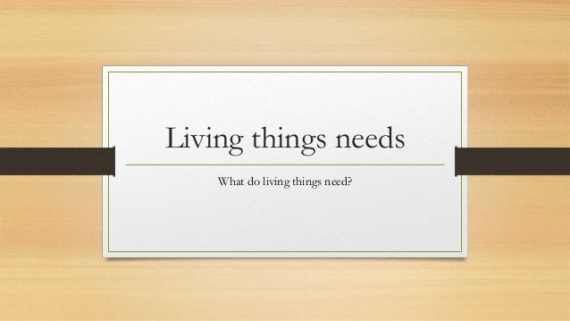 Living things needs