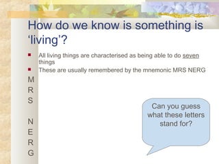 Mrs. Nerg Project Living things power point | PPT