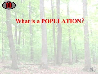 What is a POPULATION? 10 