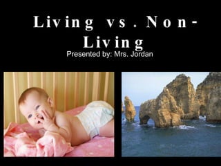 Living vs. Non-Living Presented by: Mrs. Jordan 