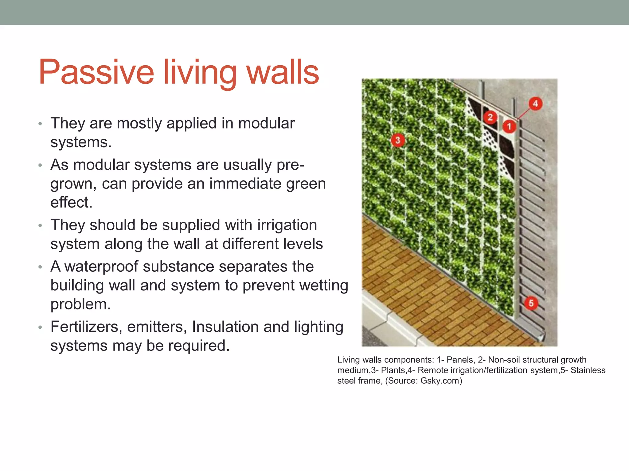 AN INTRODUCTION TO GREEN WALLS LIVING WALLS PPT