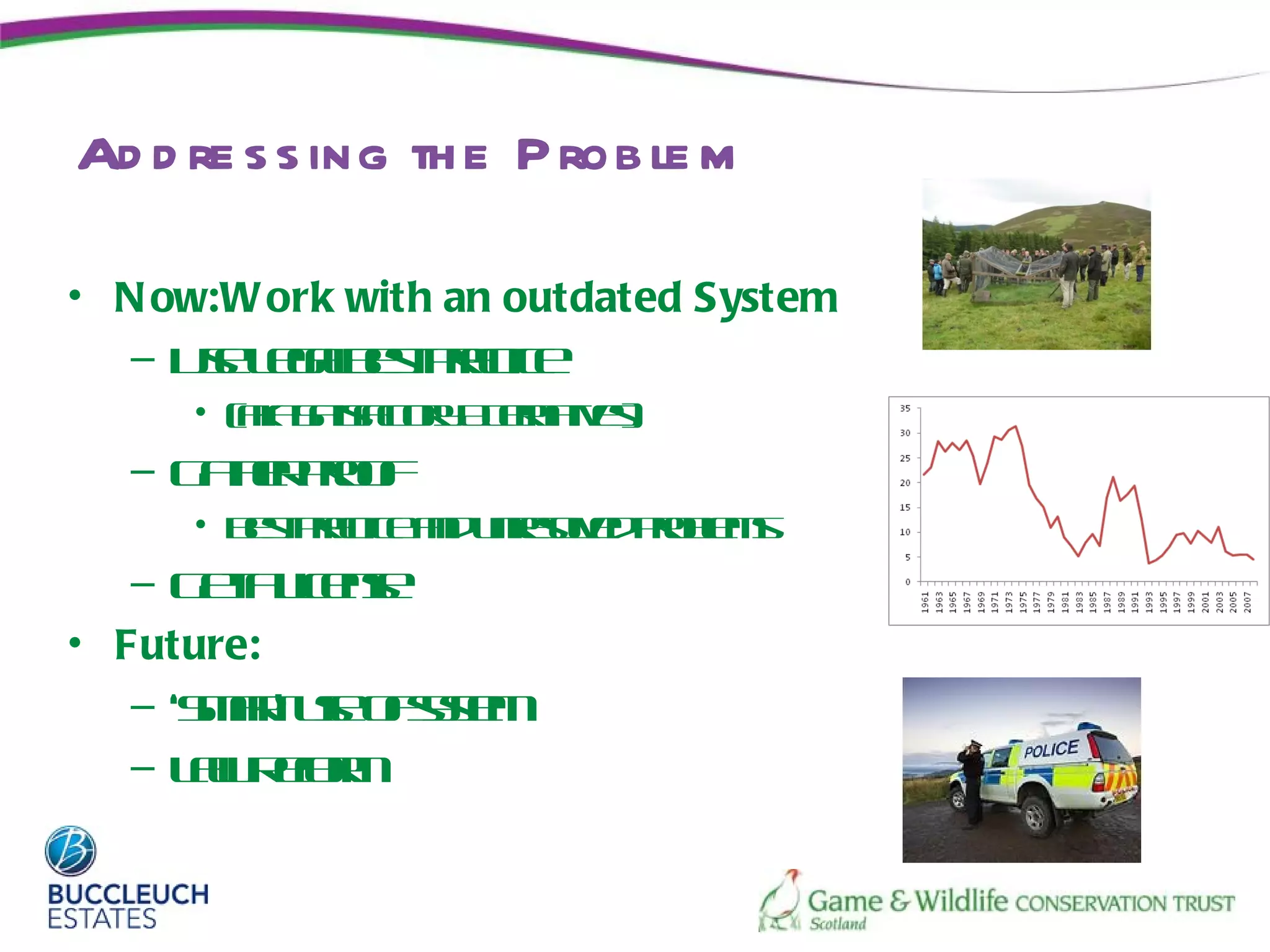 Ad d re s s ing th e P rob le m

• N ow: W ork with an outdated System
   – U e eabspate
      s Lglet r ic  c
      • ( k Stf trAt nte)
        aa a a oy lra s
             isc   e iv
   – G t r ro
      a e Po f
       h
      • Bspate n ur o e po l s
         et r ic ad ne l d rb m
             c       sv      e
   – G t L es
       e a icne
• Future:
   – ‘S a ’ ue fy e
      mr s o s t
          t     sm
   – Lw e r
      a Rf mo
 