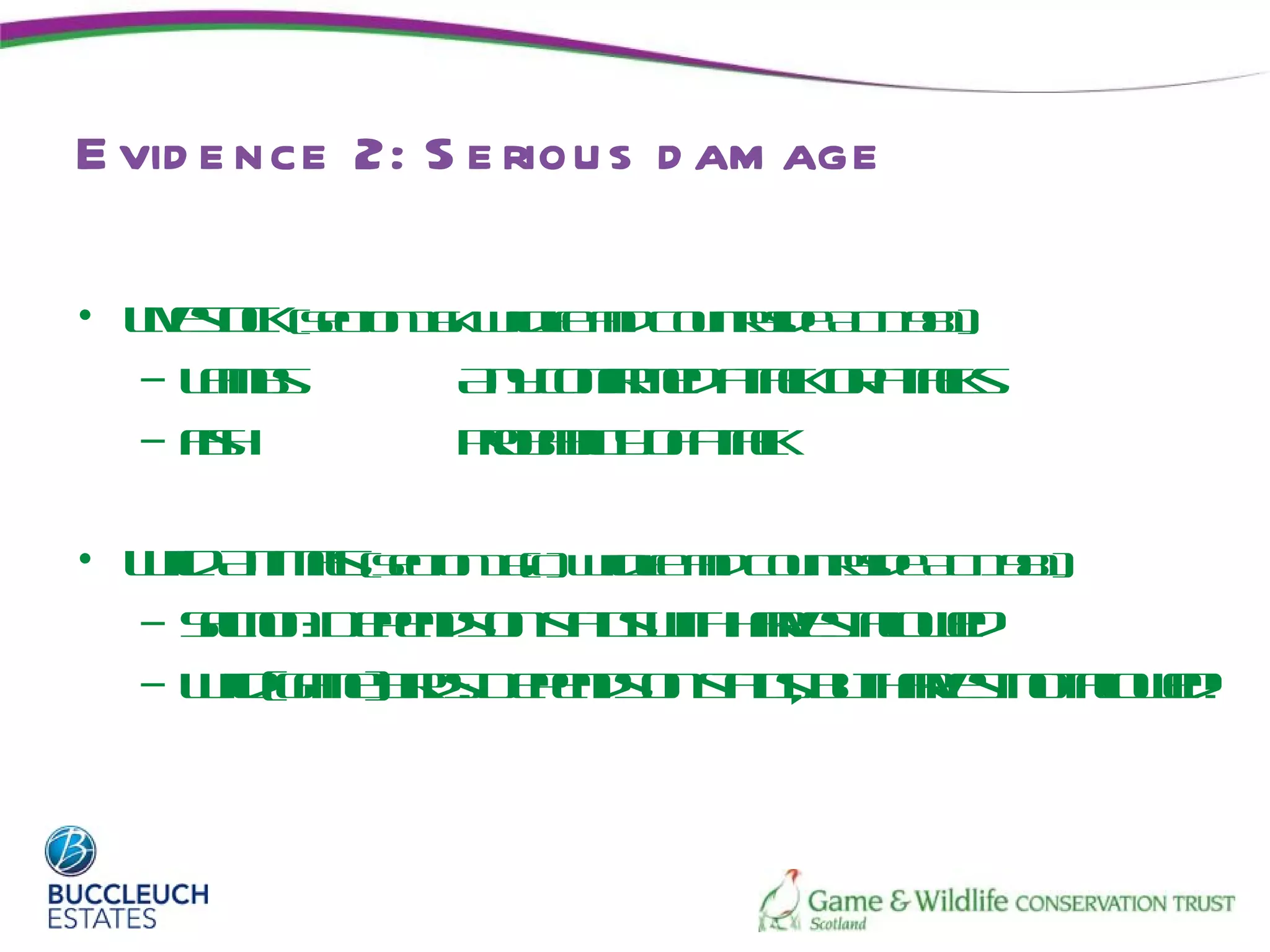 E vid e nce 2: S e riou s d am age

• L etc ( etn 6 W d e n C ut se c18)
  ivs kSc 1k ilifad onr id A t 91
      o    io      l        y
  – Lms
     ab        A y of e aak rtcs
                n cn md tc o aak
                      ir    t     t
  – Fh
     is        Po ail o aak
                rbbit ftc
                       y t

• W d n a ( etn 6cW d e n C ut se c18)
   ilA iml Sc 1( ) ilifad onr id A t 91
          s io       l        y
  – Slo: D pns n tu wh a etlwd
     a n eed o s t it hr sa e
      m            as      v l  o
  – W dgm) irs eed o s t , bt a et o a wd
      il a e d: D pns n tu u hr sntl e!
        (   b            as      v      l
                                        o
 