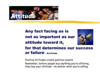 Attitude

    Any fact facing us is
    not as important as our
    attitude toward it,
    for that determines our succes...