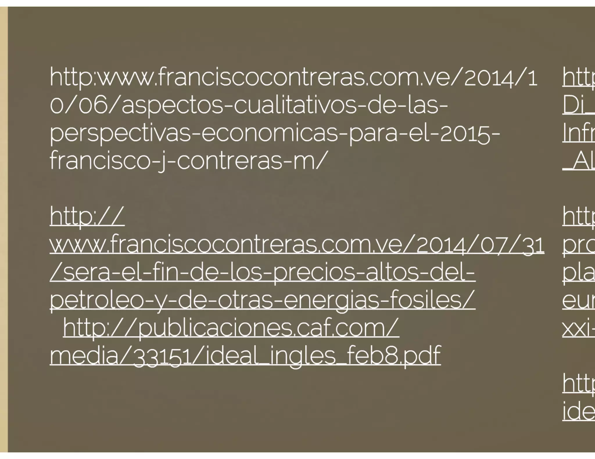 Perspectivas Económicas de Venezuela 2015 (Presentación)