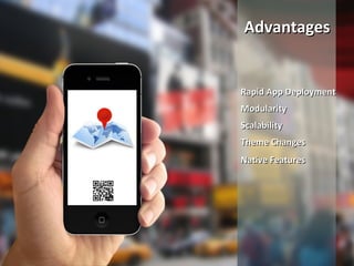 AdvantagesAdvantages
Rapid App DeploymentRapid App Deployment
ModularityModularity
ScalabilityScalability
Theme ChangesTheme Changes
Native FeaturesNative Features
 