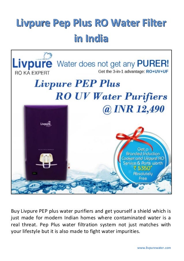 Livpure Pep Plus RO Water Filter in India